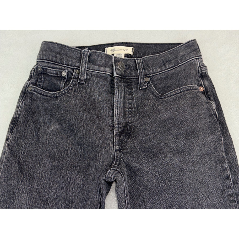 Madewell Women's 24X26 The Mid-Rise‎ Perfect Vintage Jean Washed Black Denim